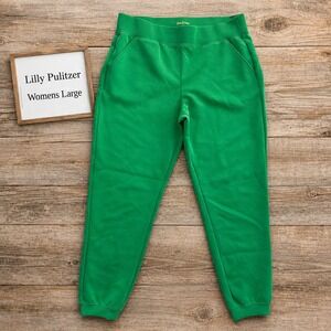 Lilly Pulitzer Womens Emerald Green UPF 50+ Joggers Size L Activewear